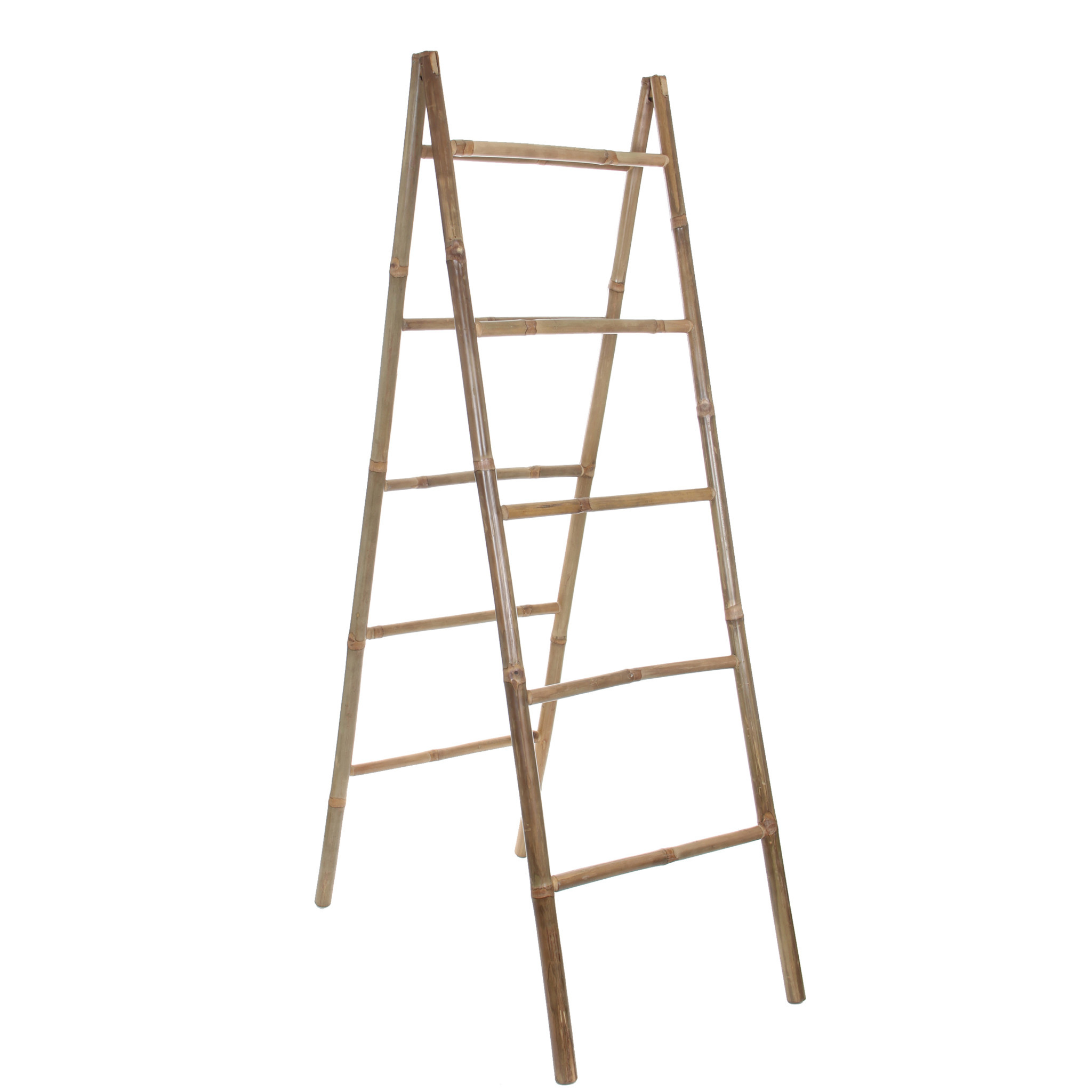 Mica Tropical Decoration Ladder Bamboo Brown - l10xw50xh157cm