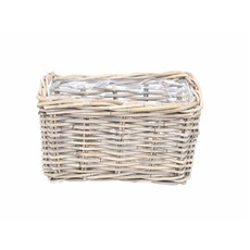 Van der Leeden Mandwerk Basket Rattan Grey With Lining Rec