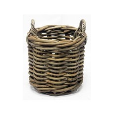 Van der Leeden Mandwerk Log Basket Grey