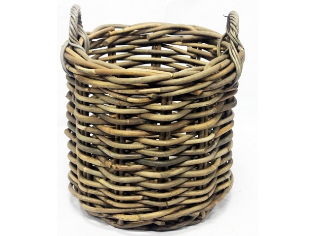 Van der Leeden Mandwerk Log Basket Grey