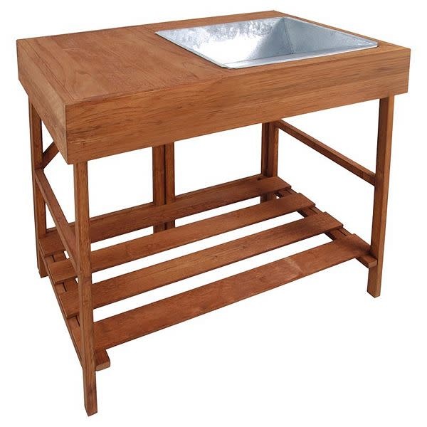 Hardwood potting table