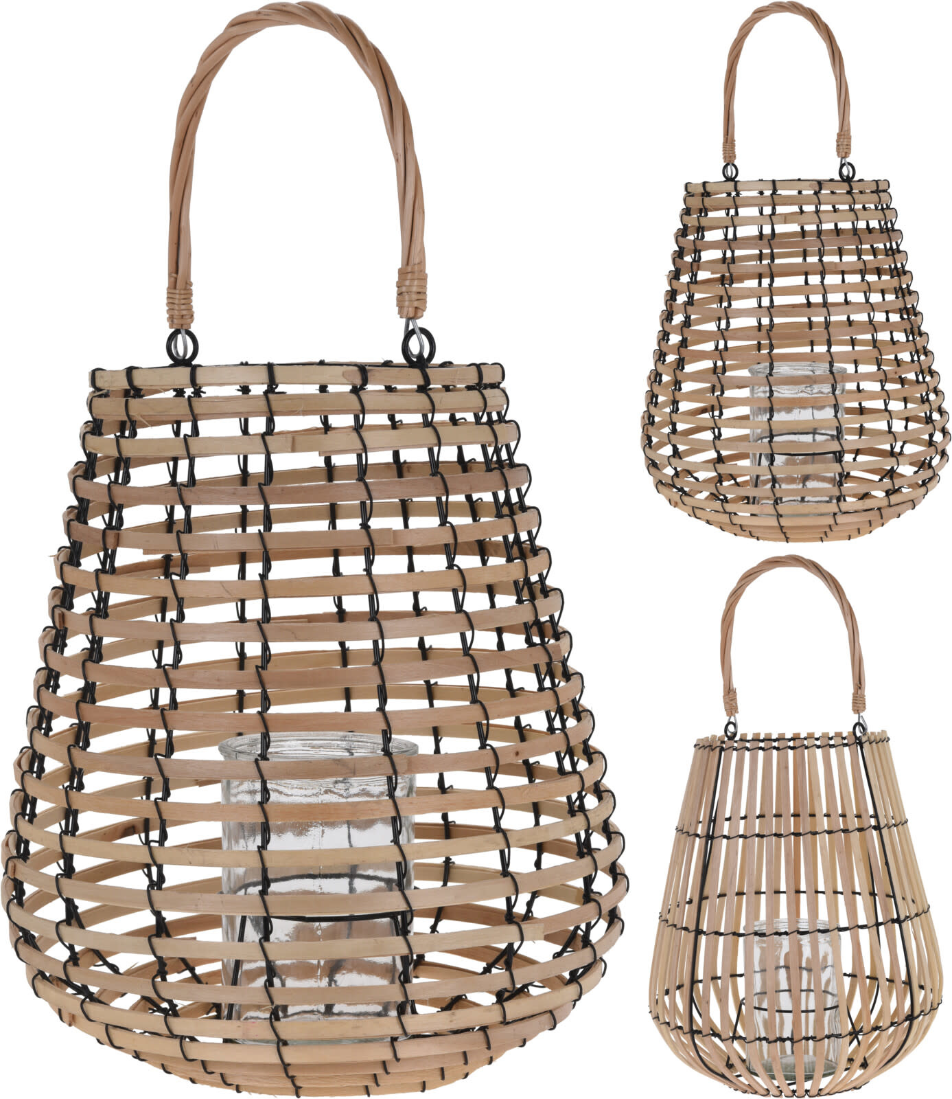 Koopman Lantern Bamboo 25X36Cm