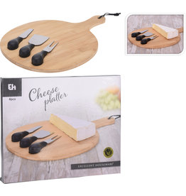 Koopman Cheese Set Of 4Pcs Bamboo