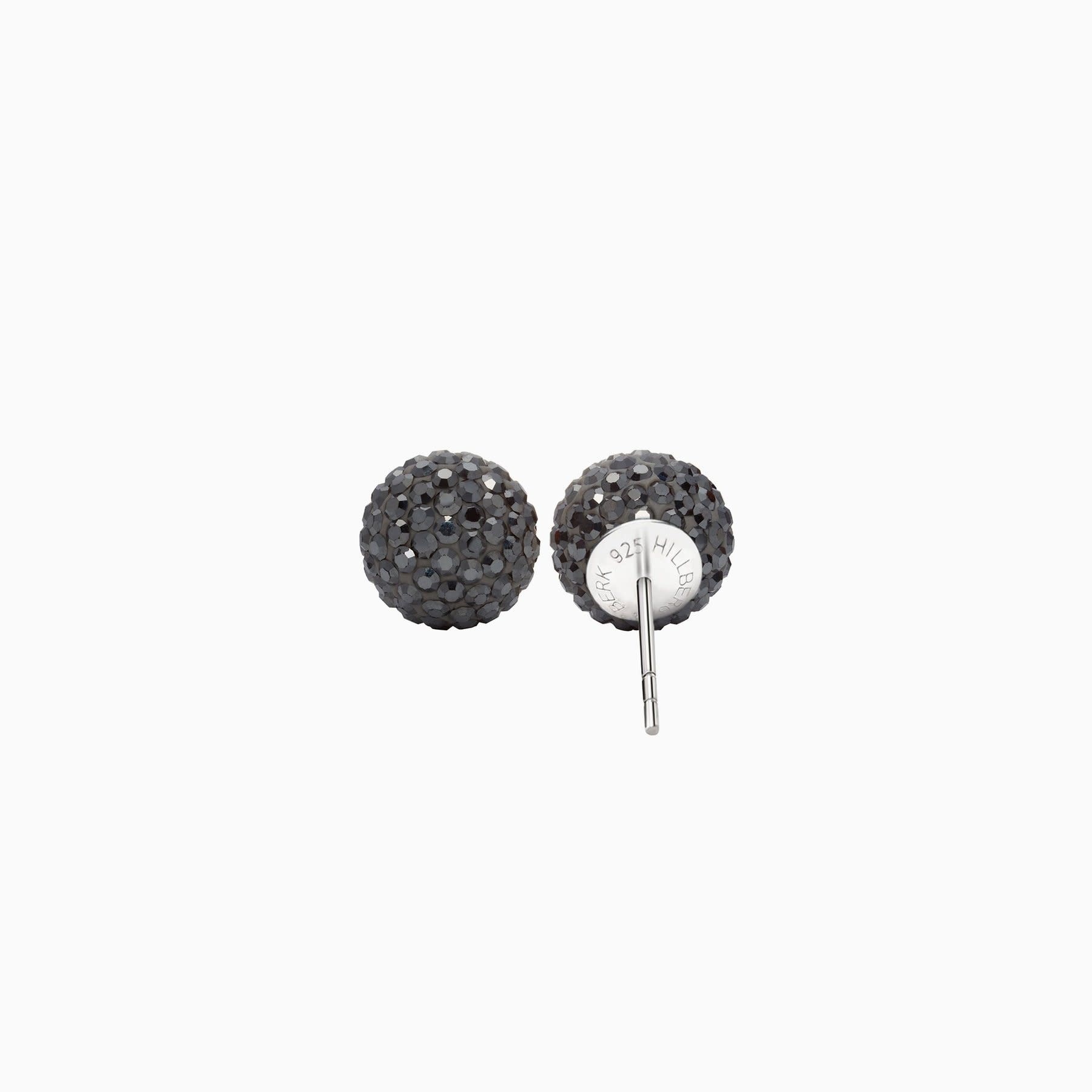 Hillberg & Berk H&B - Sparkle Ball Stud Earrings Hematite