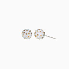 Hillberg & Berk H&B - Sparkle Ball Stud Earrings Opal Polka Dot