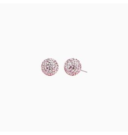 Hillberg & Berk H&B - Sparkle Ball Stud Earrings Pink Champagne