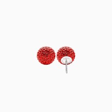 Hillberg & Berk H&B - Sparkle Ball Stud Earrings Red