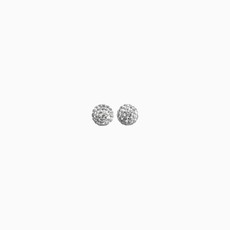 Hillberg & Berk H&B - Sparkle Ball Stud Earrings White