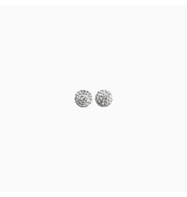 Hillberg & Berk H&B - Sparkle Ball Stud Earrings White