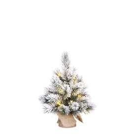 Luca Dinsmore X-Mas Tree LED w/Burlap Green Frosted