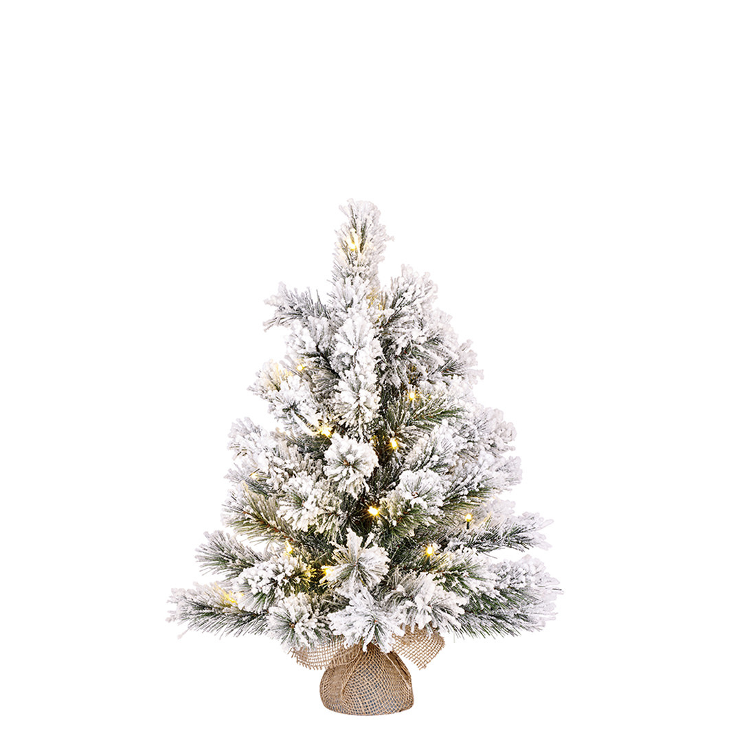 Luca Dinsmore X-Mas Tree LED w/Burlap Green Frosted