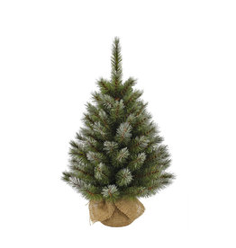 Triumph Tree Pittsburgh X-Mas Tree with Burlap Green Frosted TIPS 79 - h60xd38cm