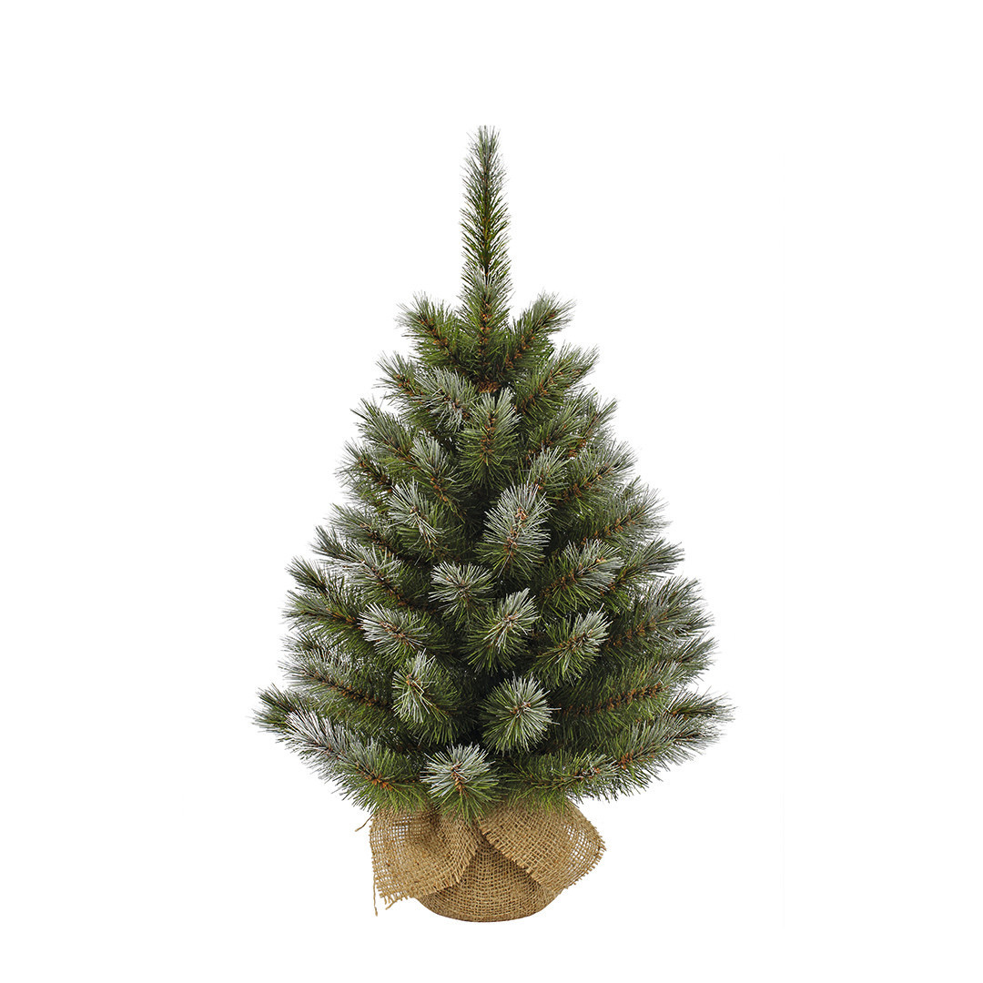 Triumph Tree Pittsburgh X-Mas Tree with Burlap Green Frosted TIPS 79 - h60xd38cm