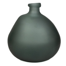 house of seasons Freeform Vase Recycled Glass Green - h23xd20cm