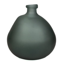 house of seasons Freeform Vase Recycled Glass Green - h23xd20cm