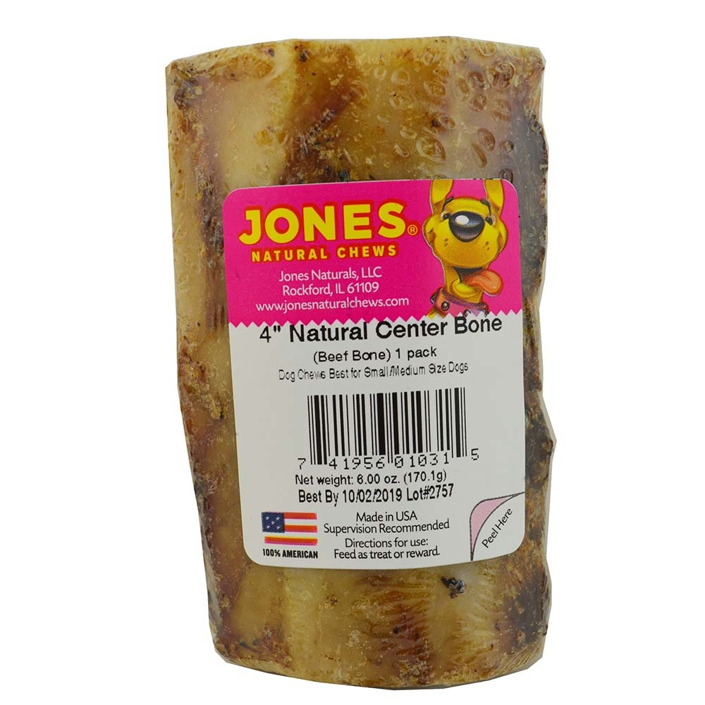 Jones Natural Chews Center Bones - 2in - Beef Bone