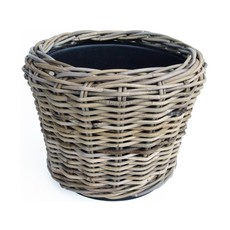 Van der Leeden Mandwerk Drypot Planter - Rattan Grey