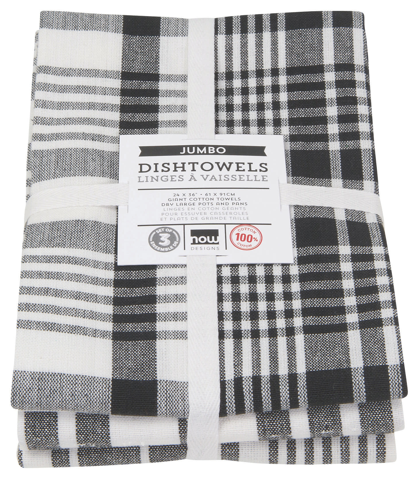 Now Designs Jumbo Tea Towel 36x24 Set of 3