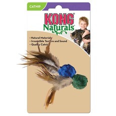 KONG Naturals - Crinkle Ball with Feathers