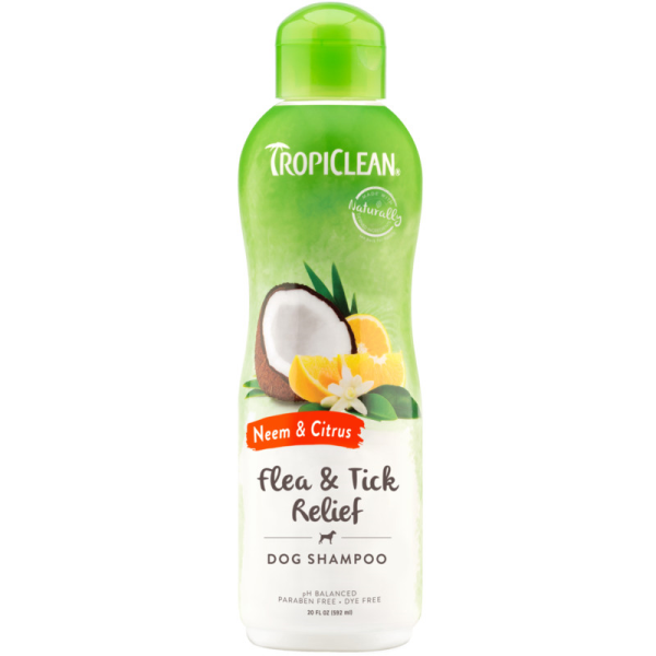 Tropiclean Shampoo - Flea & Tick Relief Neem & Citrus 20 oz