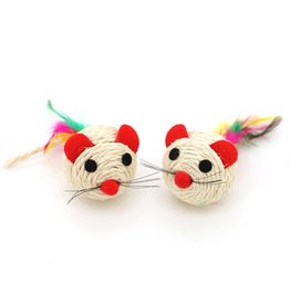 WONPET Cat Toy - Sisal Big Head Mice