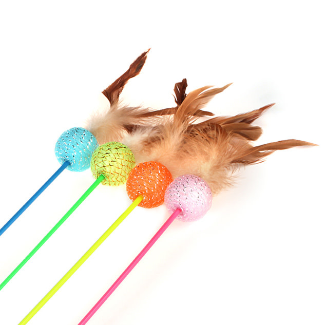 WONPET Cat Toy - Teaser Ball & Feather