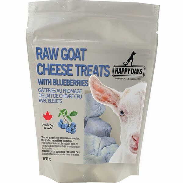 Happy Days Frozen Raw Goat Cheese Treat Blueberry 100gm