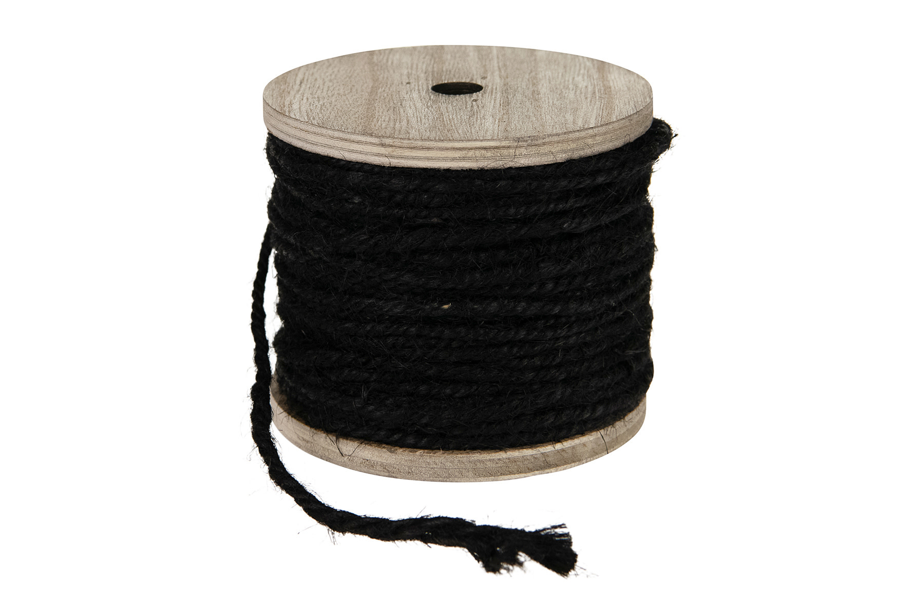 Dijk Jute Rope on Wooden Spool - Black - 130gr