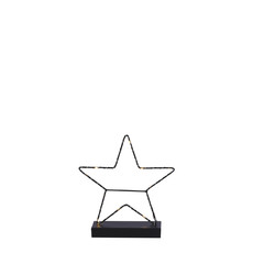 Decoration star black 12 led battery operated- w7xd25cm