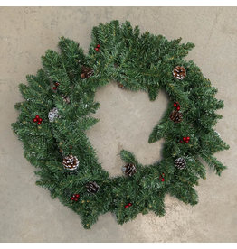 Creston wreath led battery operated green