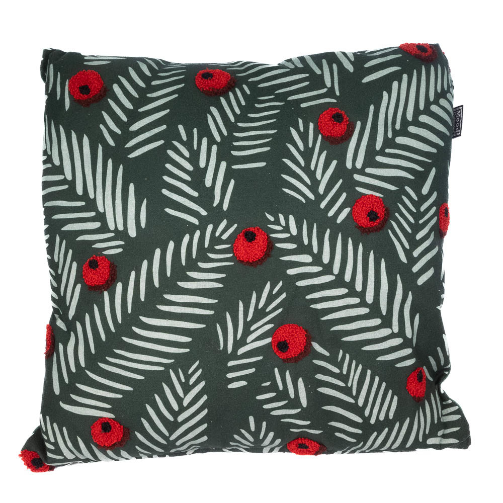 Cushion Berries Green - L45xw45xh10cm