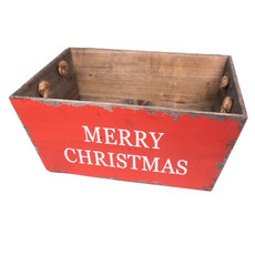 Dijk Crate - Merry Christmas - Red