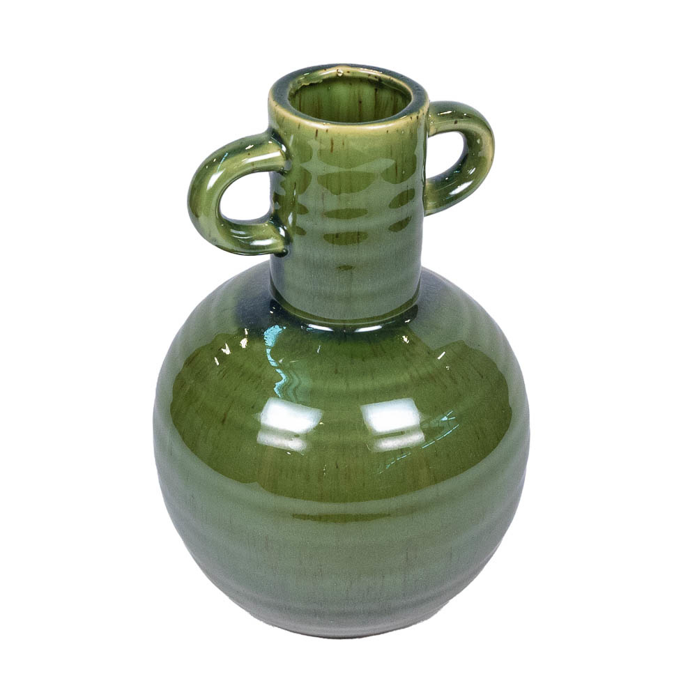 Vase Ceramic Glaze Green