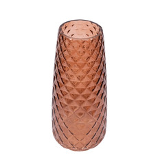 Vase Frosted Glass - Textured D10x21cm