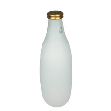 Tavio Bottle Recycled Glass White Frosted - h40xd15cm