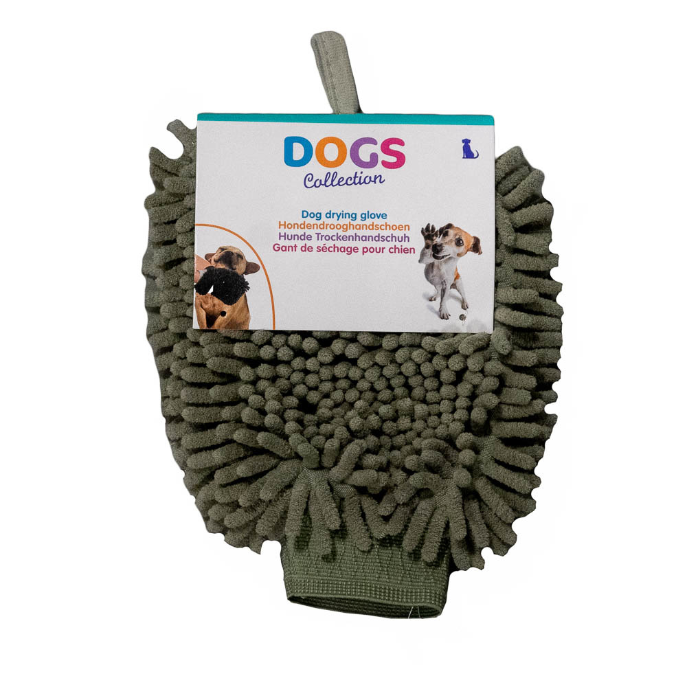 Dog drying glove