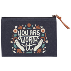 Danica Zip Pouch - Set of 2 - You Are Worth It