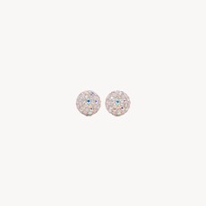 Hillberg & Berk H&B - Sparkle Ball Stud Earrings Rose Quartz