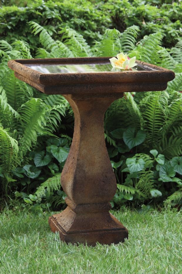 Massarelli's Garden Statue - Chelsea Square Bird Bath 26"