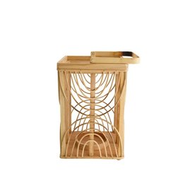 Dijk Lantern Wood with Glass 18.5x18.5x29.5cm