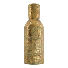 Dijk Metal Vase Antique Gold-Green Wash - 16.5x48cm