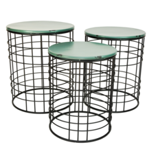 Pacific Rim Pacific Rim - Round Steel Wire Stool/Plant Stand