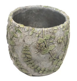 Dijk Cement Planter with Leaf Design