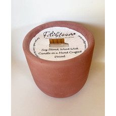 Firebloom Firebloom Soy Wood Wick Candle  -  Red Pot Black Raspberry Vanilla