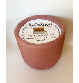 Firebloom Firebloom Soy Wood Wick Candle  -  Red Pot Black Raspberry Vanilla