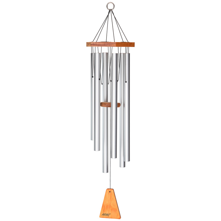 Arias Chime - 6 Tube - Silver - 34"