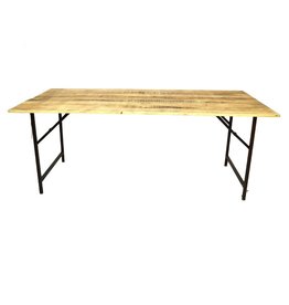 Dijk Vintage wooden foldable market table 200x100x80cm
