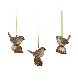 Ornament Bird Gold - l5xw3,5xh6cm