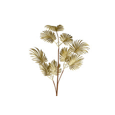 Dijk Palm leaves branch artificial gold  90cm