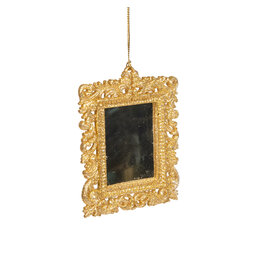Glittered Mirror Ornament - 4"